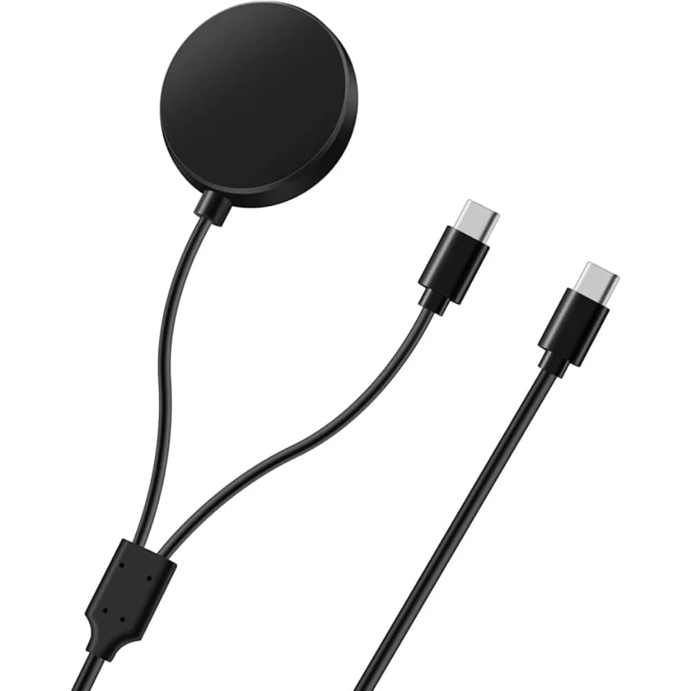 2-in-1 charger for Samsung Galaxy Watch 7/6/5/5 Pro USB-C smartwatch and smartphone charger replacement charging base cable