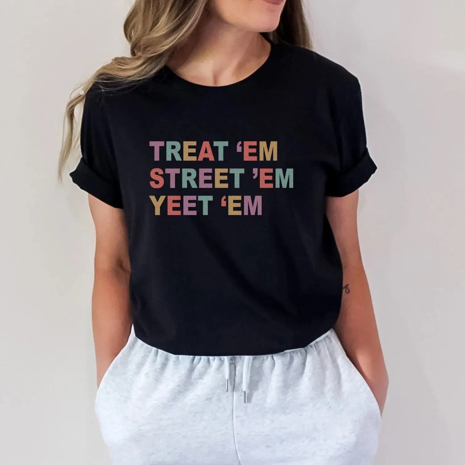 Er Nurse T Shirt Treat 'Em Street Yeet Emergency Room Rn Lpn Ed Tech Future Graduation