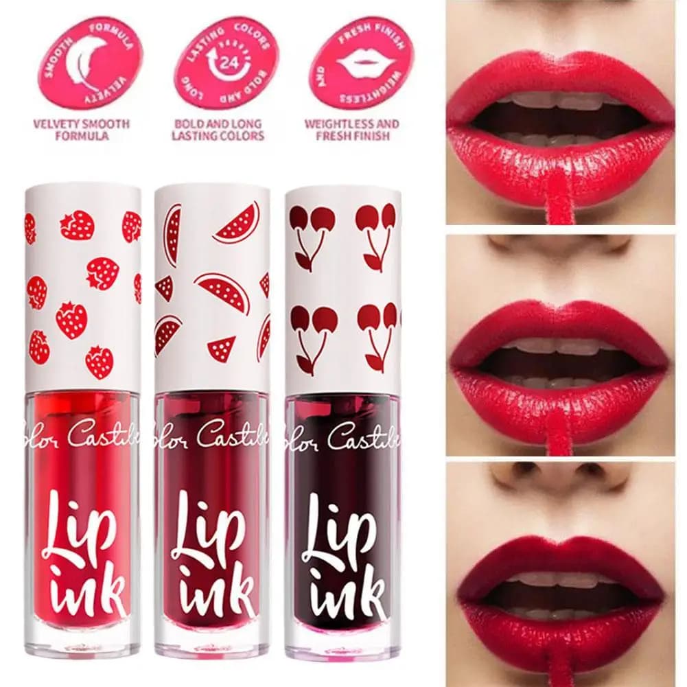 Fruit Juice Lip Tint Non-stick Cup Liquid Lipstick And Blush 2 In1 Waterproof Long Lasting Water Lip Stain Lips&cheek Makeup 1pc