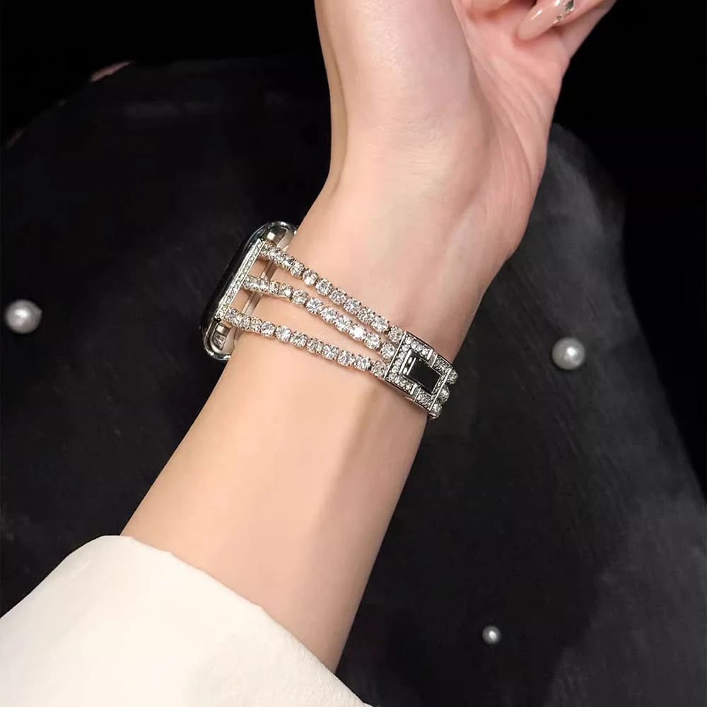 Slim Women for Apple Watch 10 9 Band 42mm 46mm 41mm 45mm 40mm 44mm Lady Diamond Watchband iWatch Series  8 7 6 Se Bracelet Belt