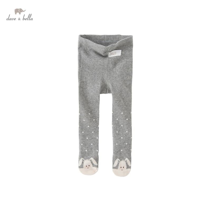 Dave Bella Spring Autumn Tights for 2-9 Years Girls Cotton Elasticity Children's Pantyhose Cartoon Rabbit Girls Tight DB3223125