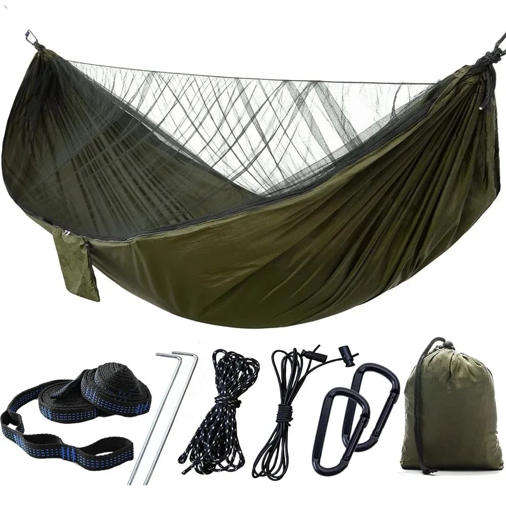 Naturehike-2 Person Camping Hammock with Mosquito Net, Ultralight Equipment, Swing for Adults, Outdoor Garden Furniture, Hammock