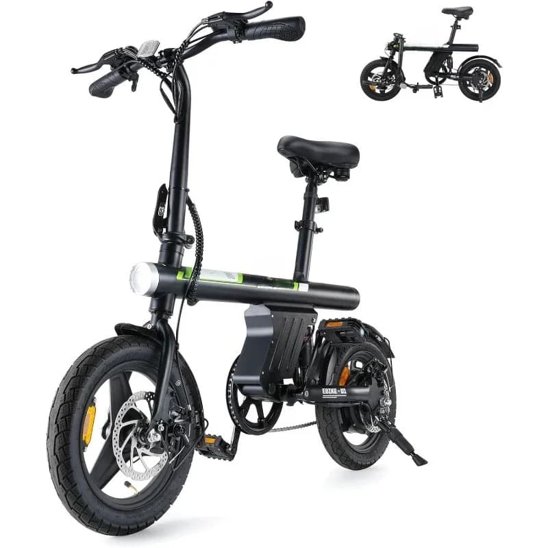 Authenticity guarantee.Adult electric bike 500W motor, 20 mph folding electric bike, 14 inch adult electric bikeUSA