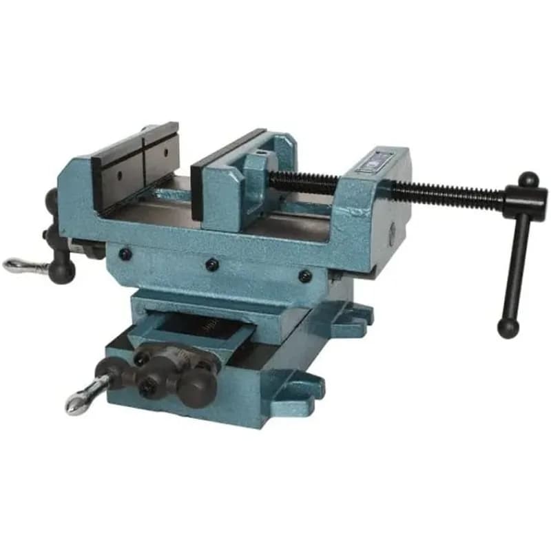Cross-Slide Drill Press Vise, 6" Jaw Width & Max Opening, 2" Jaw Depth (Model CS6)