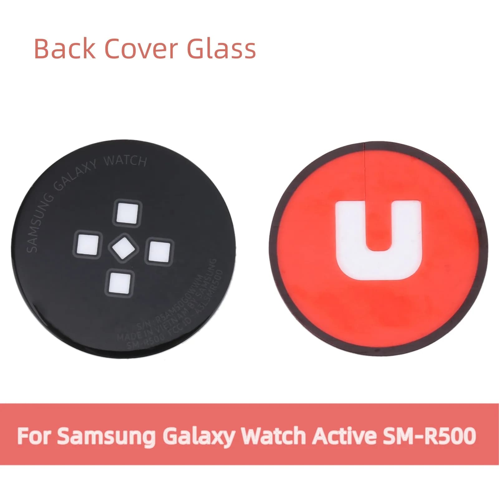 Back Cover Glass for Samsung Galaxy Watch Active SM-R500 Watch Rear Cover Repair Replacement Part
