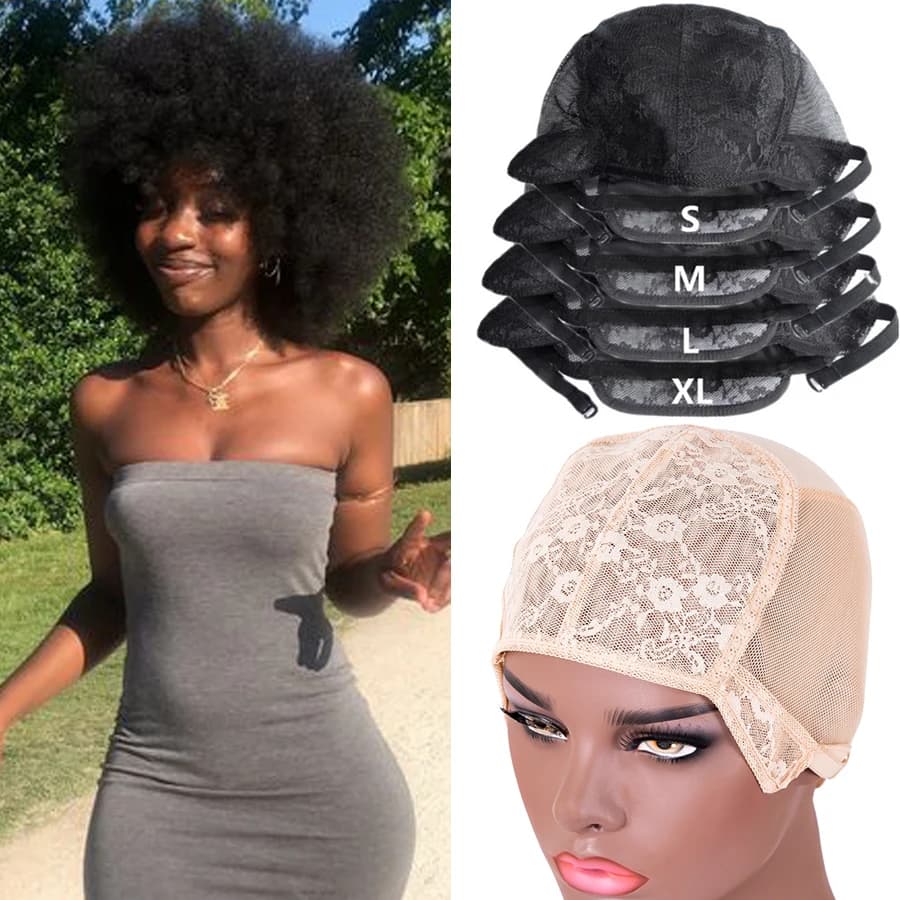 High Quality S M L Xl Lace Wig Caps For Making Wigs Weaving Caps Stretch Adjustable Wig Cap With Elastic Band Black Wig Hairnets