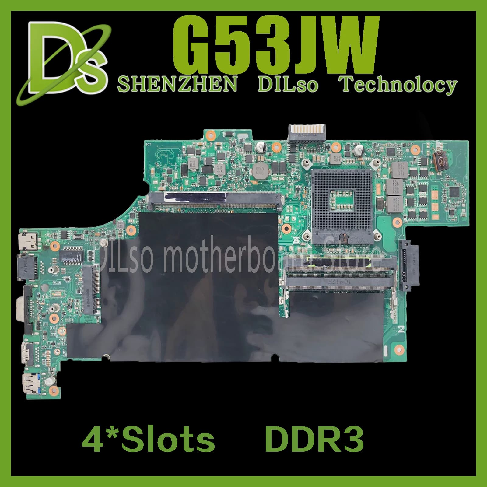 KEFU G53JW Laptop Motherboard For ASUS G53JW G53J G53 Notebook MainboardHM55  PGA 989 DDR3 4*SLOTS  Tested 100% Work