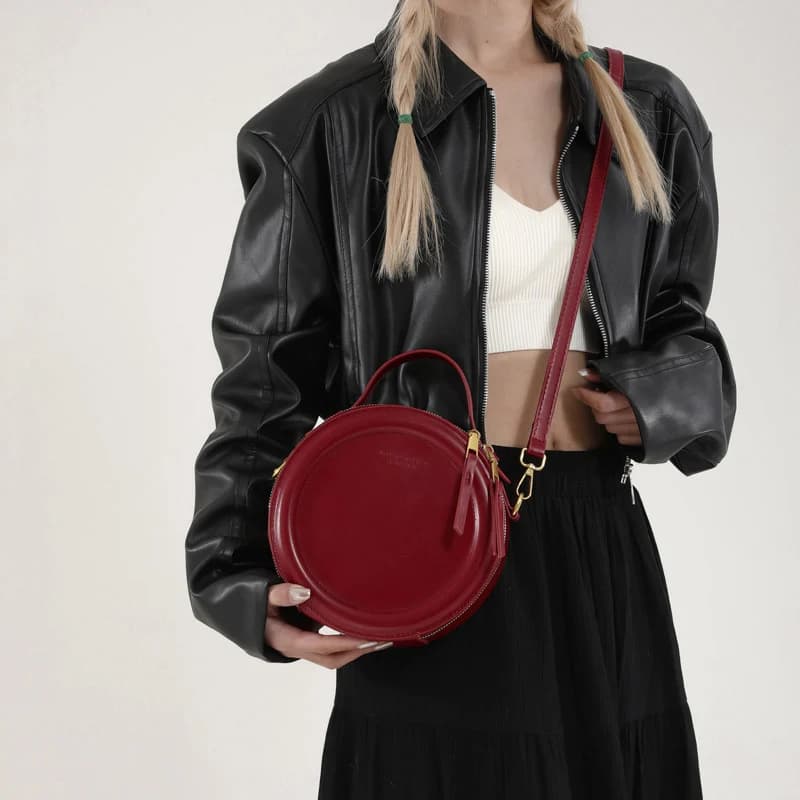 Round Crossbody Bags For Women High Quality Handbags Women PU Leather Bags Designer Shoulder Bag Female Clutch Purses