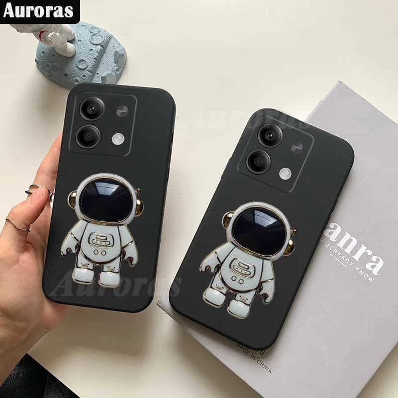 Auroras For Redmi Note 13 Pro 5G Case Astronaut Kickstand Silicone Soft Shell For Redmi Note 13 4G Pro Plus Pro+ Cover Funda