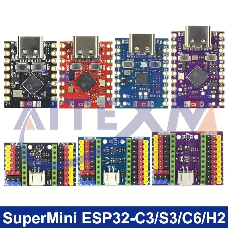 ESP32-C3 ESP32-S3 ESP32-H2 ESP32-C6 Development Board ESP32 C3 SuperMini PLUS WiFi Bluetooth ESP32C3 and Expansion Board