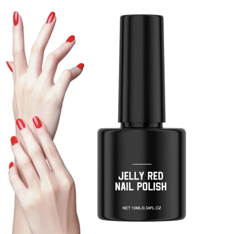 10ml Blood Red Jelly Gel Nail Polish Halloween Nails Art Gel Polish Transparent Crystal Nude Gel Winter Red Nail Gel