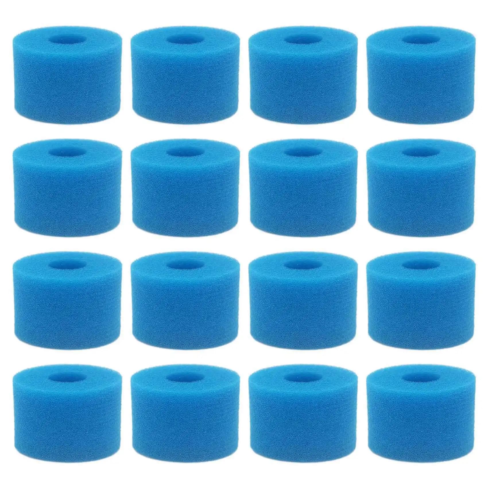 16Pc for Intex Pure Spa Reusable Washable Foam Hot Tub Filter Cartridge S1 Type