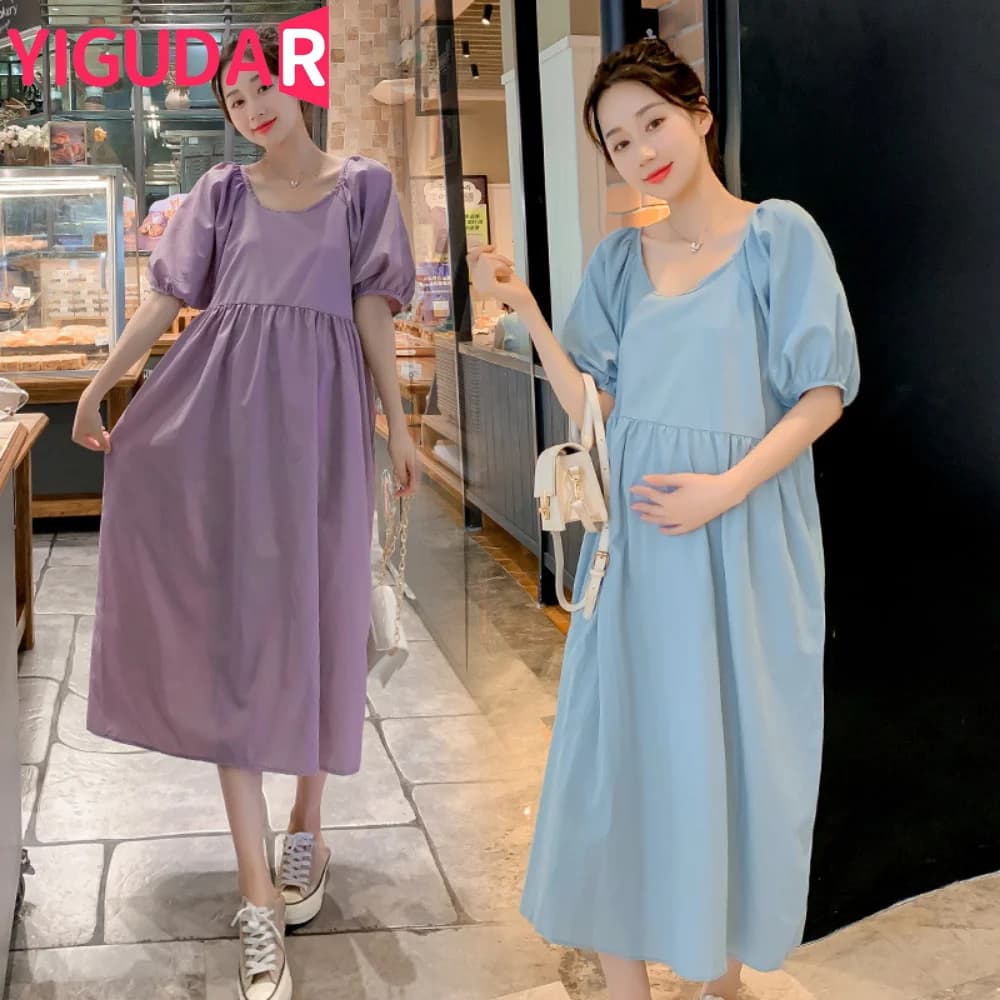 Summer 2023 Maternity Fashion Nursing Dresses Breastfeeding Pregnancy Dress Clothes for Pregnant Women Casual Women's Dresses