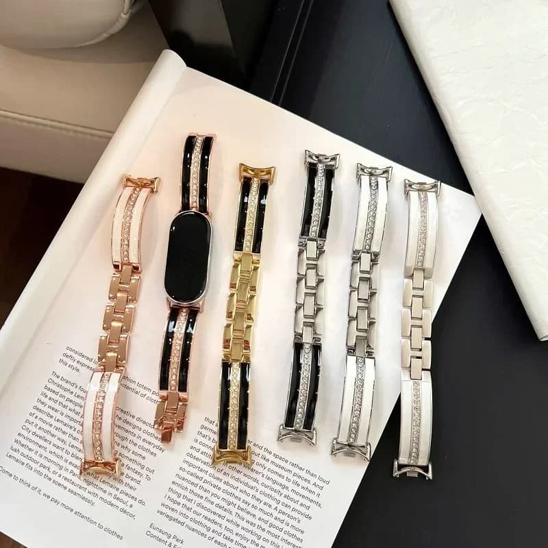 Luxury Strap for Mi Band 9 Bracelet Metal Wristband for Xiaomi Mi Band 9 Stainless Steel Band Miband 8 9 Replacement Accessories