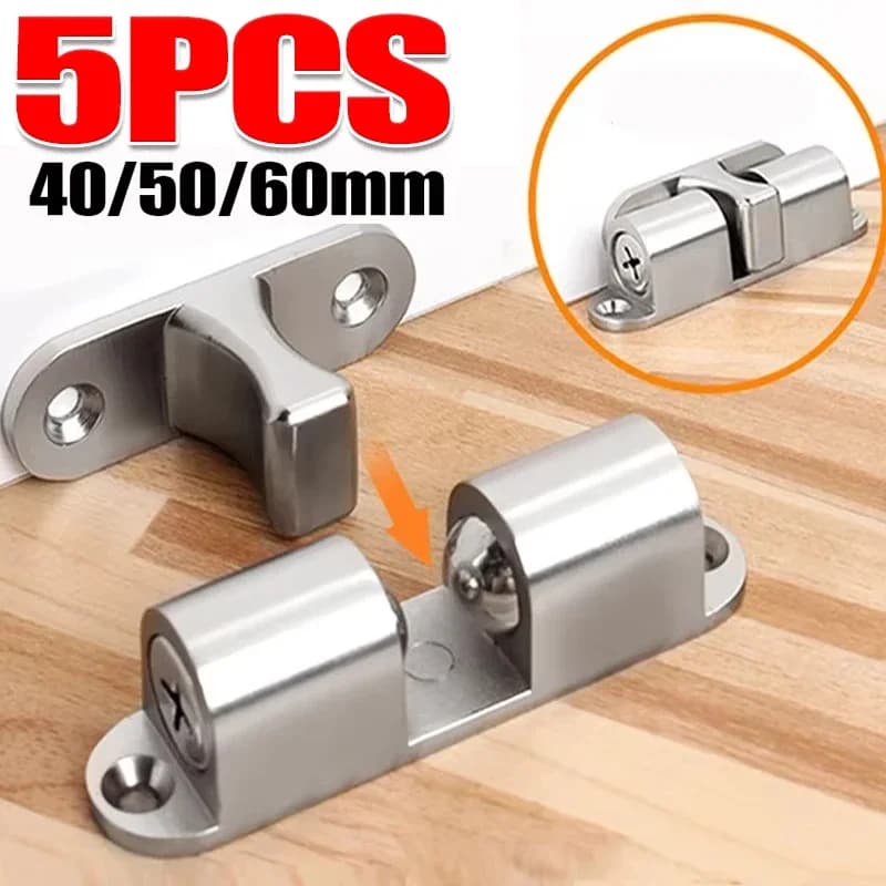 40/50/60mm Pure Copper Double Spring Steel Ball Catch Latch for Furniture Cupboard Cabinet Door Adjustable Closet Tension Latch
