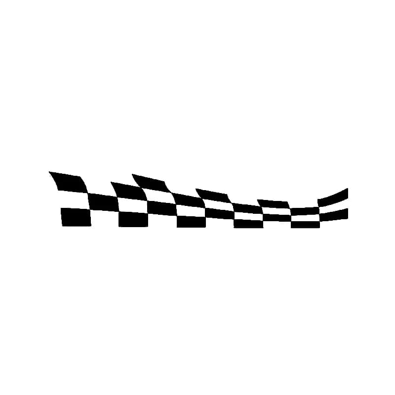 Fashion Car Checkered Flags Racing Vinyl Car-styling Decal Black/Silver Sticker20cm*3.7cm