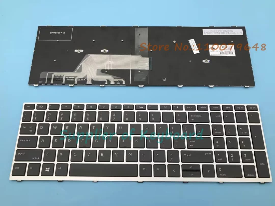NEW English Keyboard For HP Probook 450 G5,455 G5,470 G5 Laptop Silver