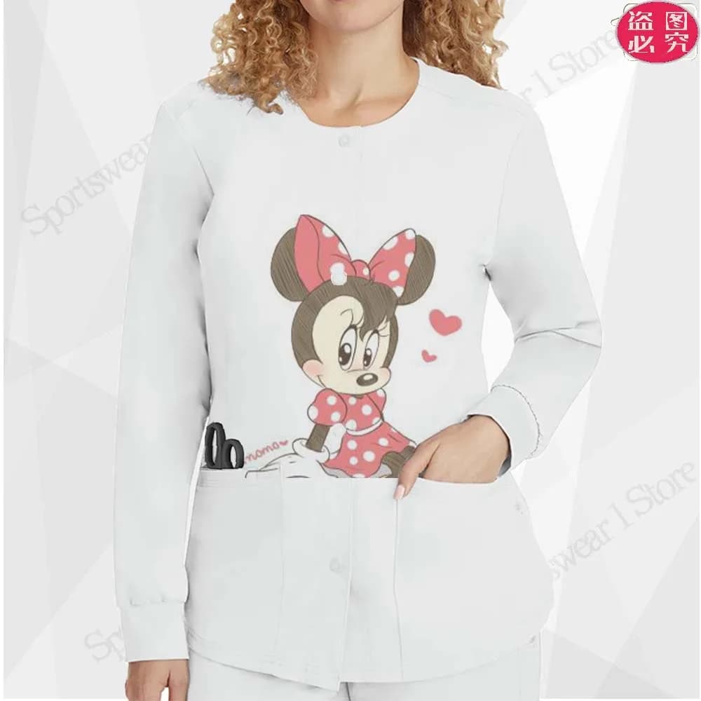 Pocket Winter Clothes Women Clothing 2023 New Arrivals Round Neck Cheap Women's Clothes Free Shipping Nurse Uniform Short Coat