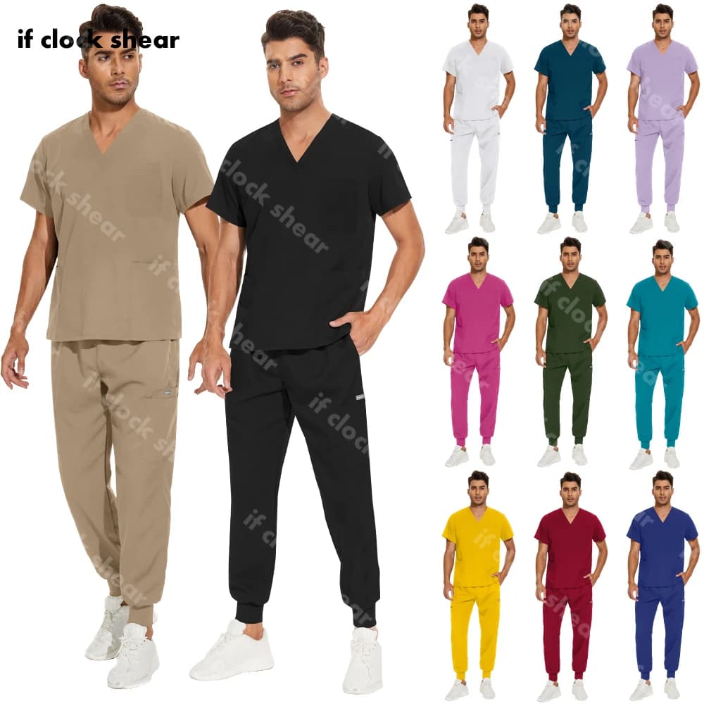 Pet Grooming Agency Doctor Set V-neck Nurse Overalls Wholesale Scrubs Uniform Beauty Salon Work Clothes Dentist Medical Workwear