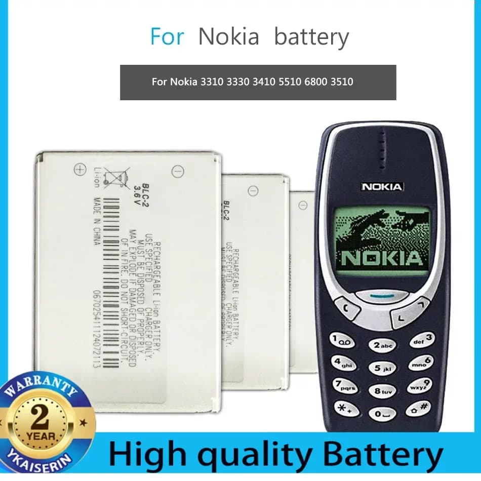 BLC-2 800mAh Mobile Phone Batteries for Nokia 3310 3330 3410 3510 5510 3530 3335 3686 3685 3589 3315 3350 3510 6650 6800 Battery