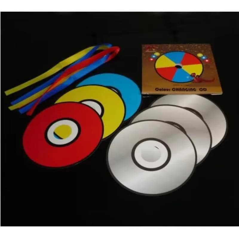 Color Changing Laser CD Magic Tricks CD Colour Change In Empty Bag Magia Magician Stage Gimmick Illusion Accessories Party