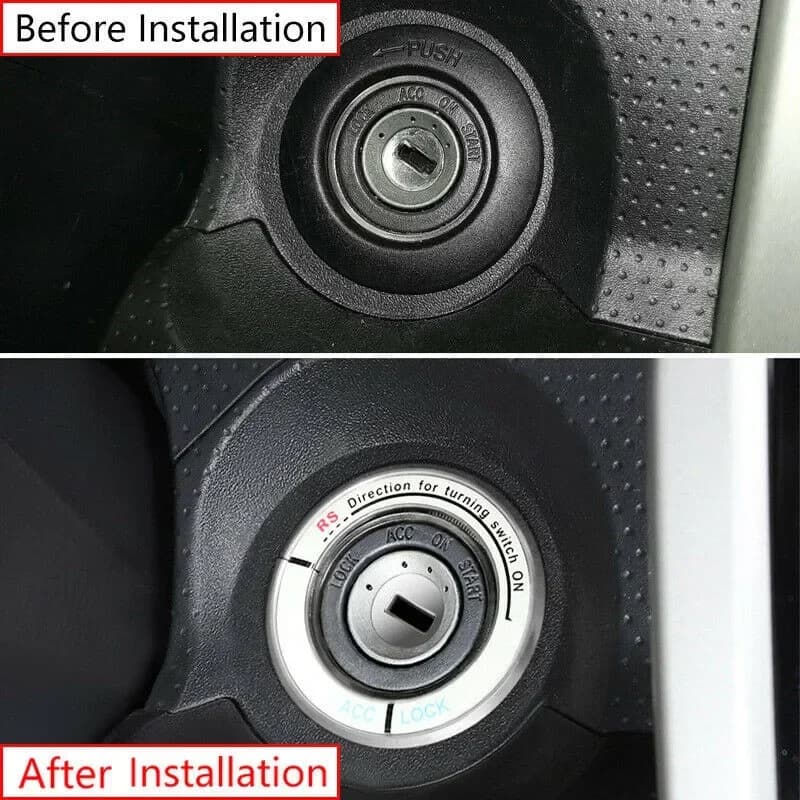 Frame Ignition Switch Trim Parts Replacement For Toyota FJ Cruiser 07-2014 Silver Start Button Accessories Car Decor