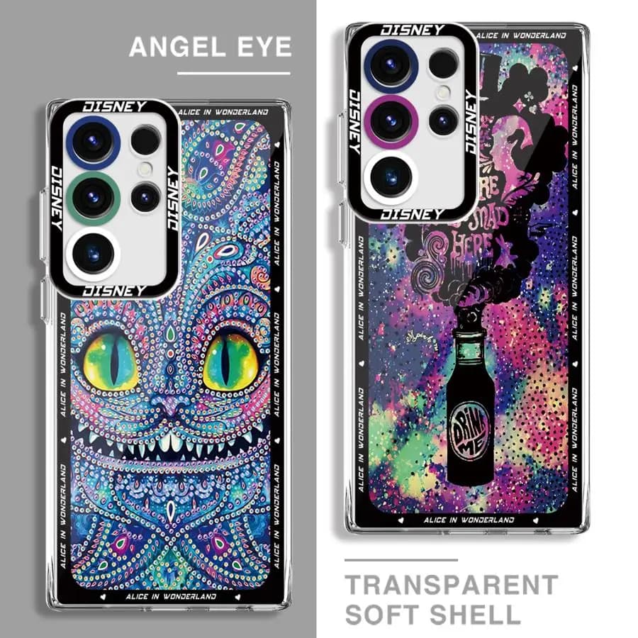 Cheshire Cat Alice In Wonderland Phone Case for Samsung Galaxy S24 Ultra S23 FE S22 S23 S20 Plus S21 S20 FE Note 20 Plus Cover