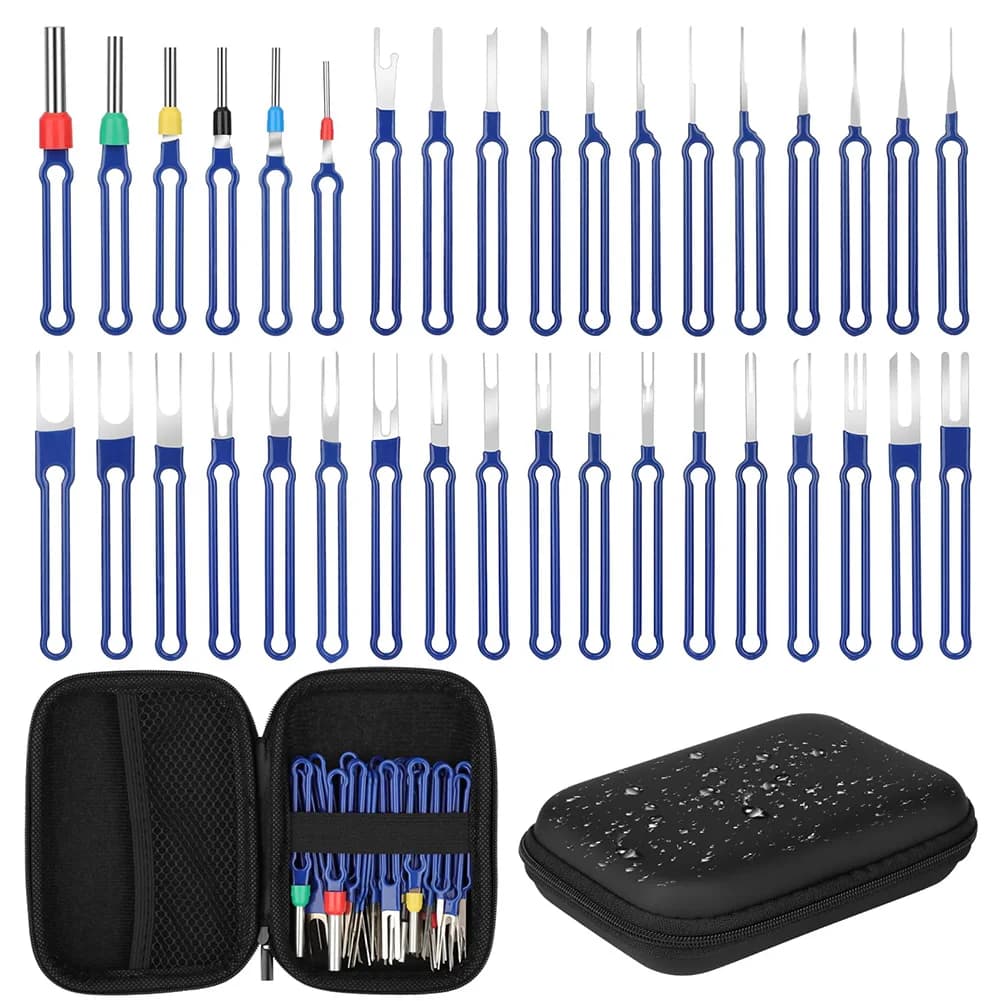 36Pcs Terminal Removal Tool Kit Depinning Tool Electrical Connector Pin Removal Car Optional Wire Terminal Removal Tools