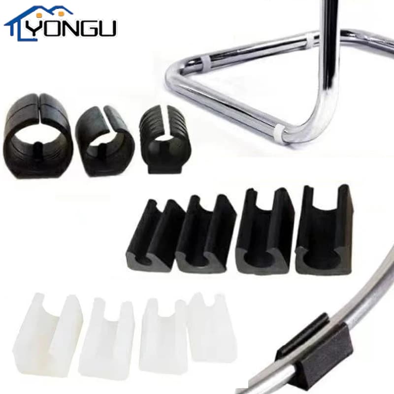 U Shaped Chair Leg Pad Bumper Stool Chair Foot Anti-Front Tilt Pipe Clamps Plastic Non-Slip Tube Cap Floor Protector