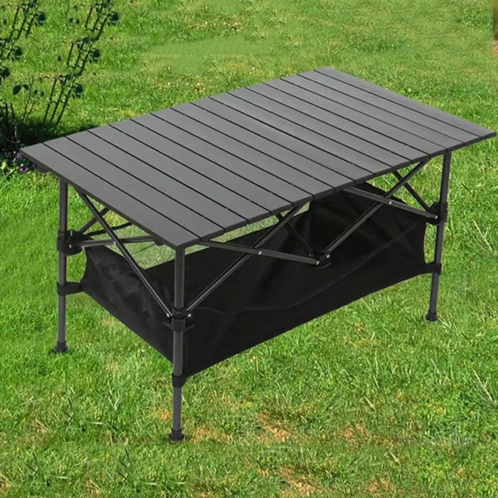 Outdoor Folding Long Table Tourist Portable Storage Egg Roll Table Camping Desk Barbecue Easy To Install  Picnic Outdoor Tables