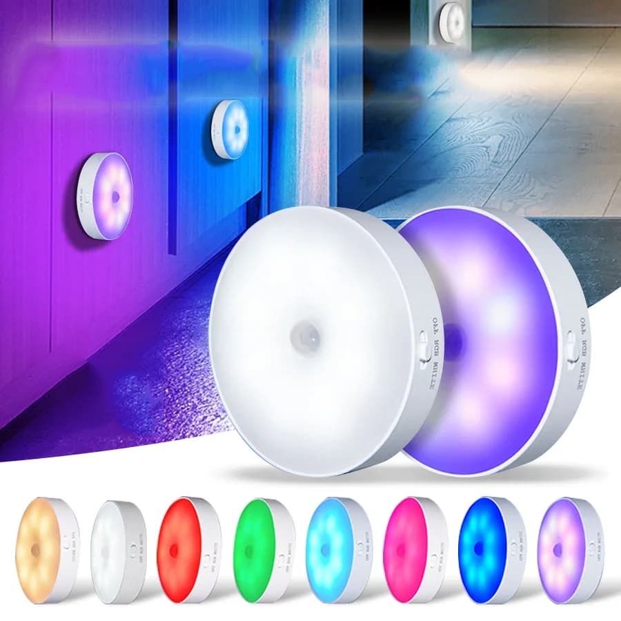 BANDIAN LED Smart Human Body Sensor Night Lights Emergency Automatic Lighting USB Charging Wireless Magentic Suction LED Lights