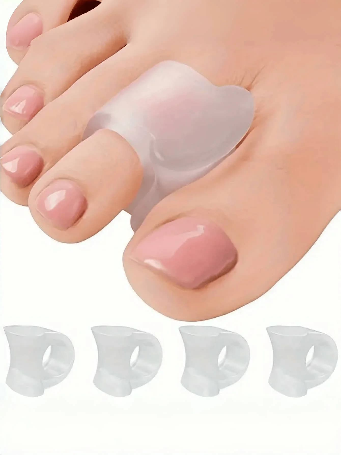 4 Pieces Men's and Women's Casual Athletic Toe Covers, Isolated Toes Prevent Overlapping
