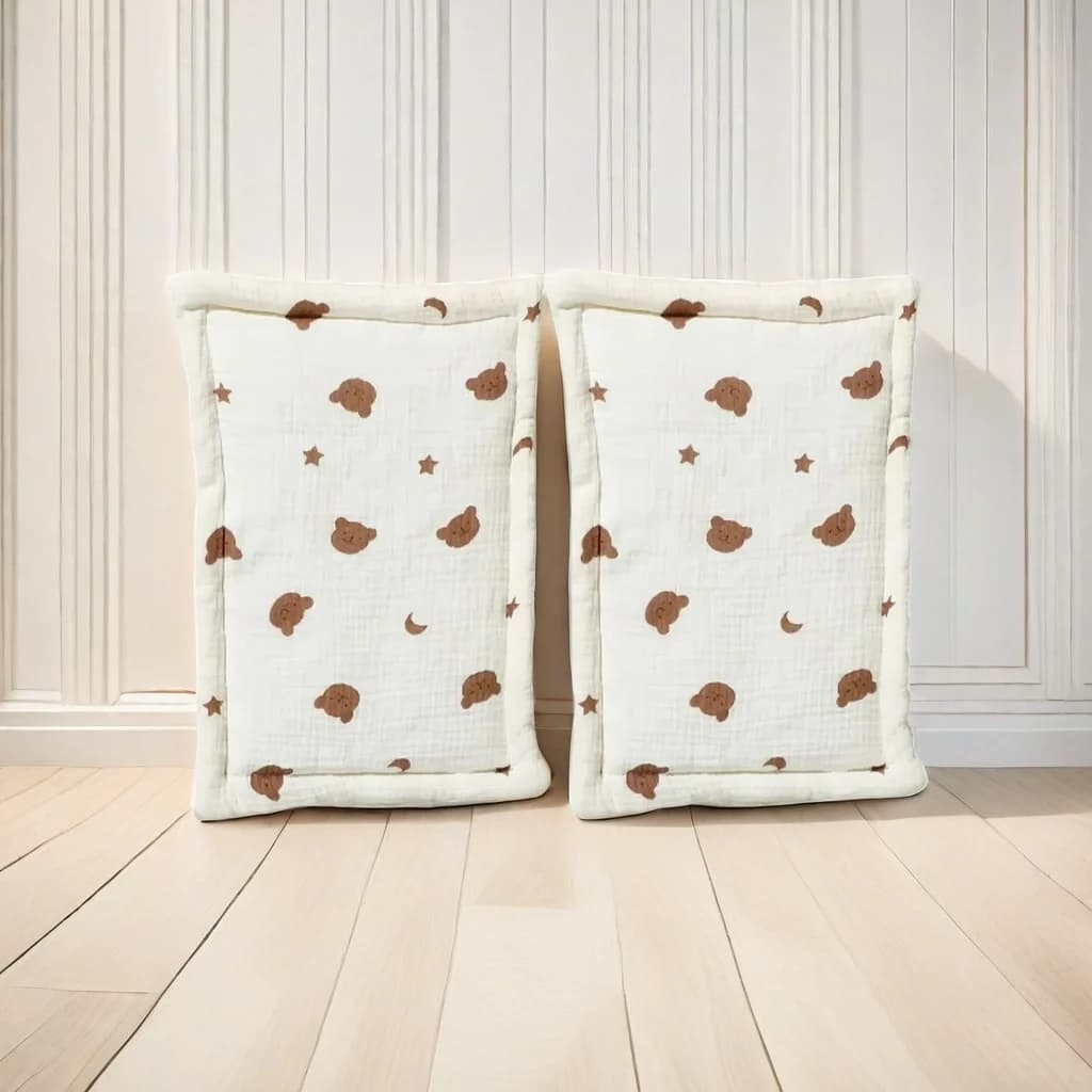 Baby pillow 0-6-12 months baby comfort bean velvet pillow four seasons general infant pillow