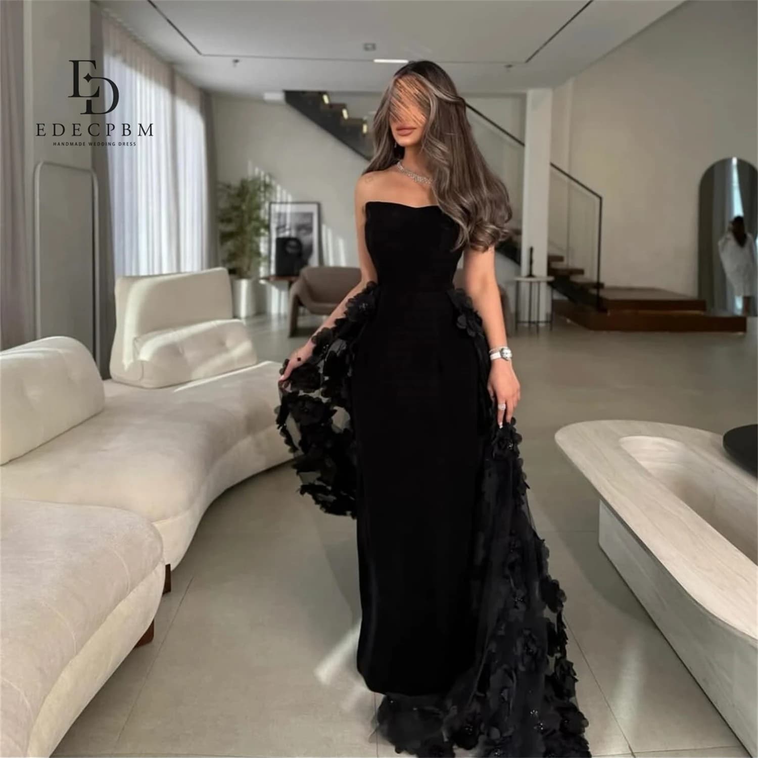 EDECPBM Customized Evening Dresses 15 year old quinceanera Dresses Luxury Evening Party Dresses Graduation Dresses Black Dress