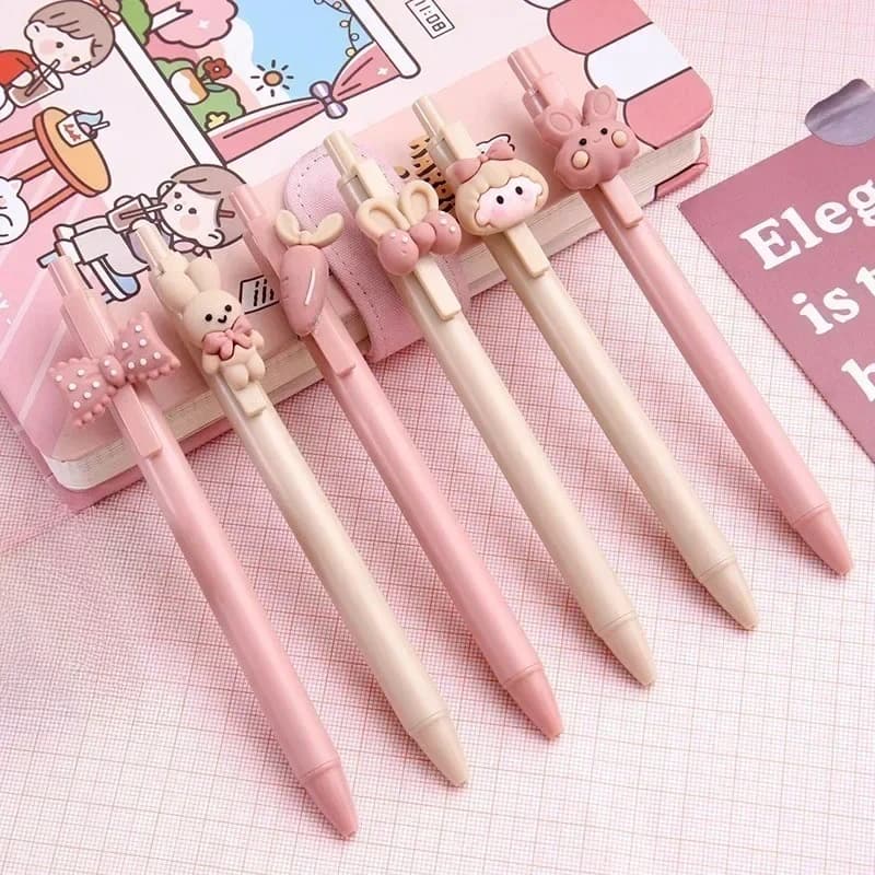 Pink Cute Gel Pen Kawaii Learn Stationery Test Pressure Pens School Supplies Office Accessories канцелярия caneta ручка