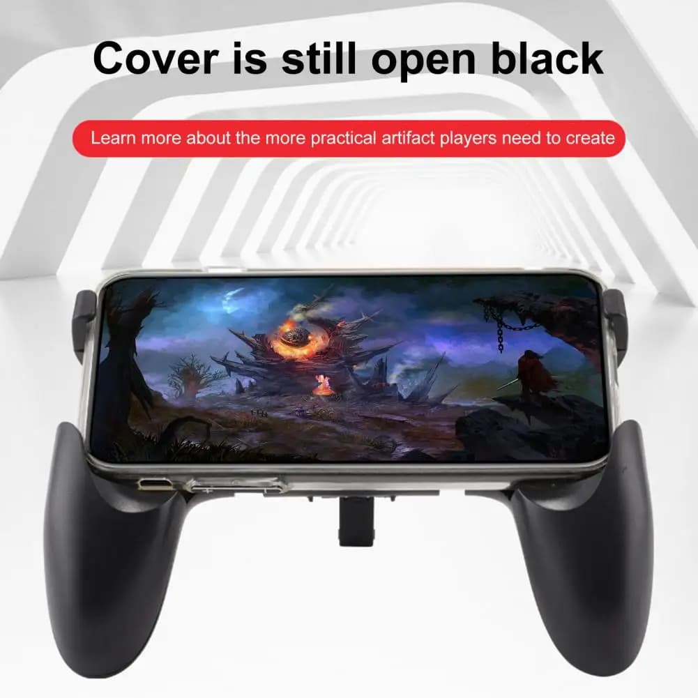 Mobile Phone Holder Non-slip Stretch Function Four-finger Linkage Bracket ABS Cell Phone Game Joystick Stand for Live Streaming