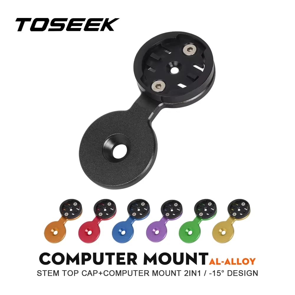 TOSEEK Bicycle Computer Mount for Garmin Bryton Wahoo Bike Headset Cap Computer Holder Portable Cycling Speedmeter Mount