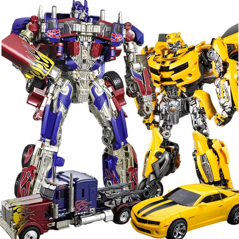 30CM Transformation Optimus Prime Bumblebee Megatron Black Gold Robot Toy Alloy Star Commander Truck Car Toy Action Figure Gift