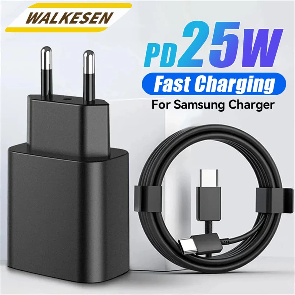 25W PD Fast Charger USB Type C Charger Adapter for Samsung Galaxy S23 S22 Plus S21 ultra S20 A55 EU US Plug Wall Charger