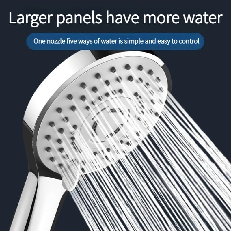 Bathroom Pressurized Hand Shower Package Accessories Shower Nozzle Large Water Output 5 Models Universal Adaptation Save Water