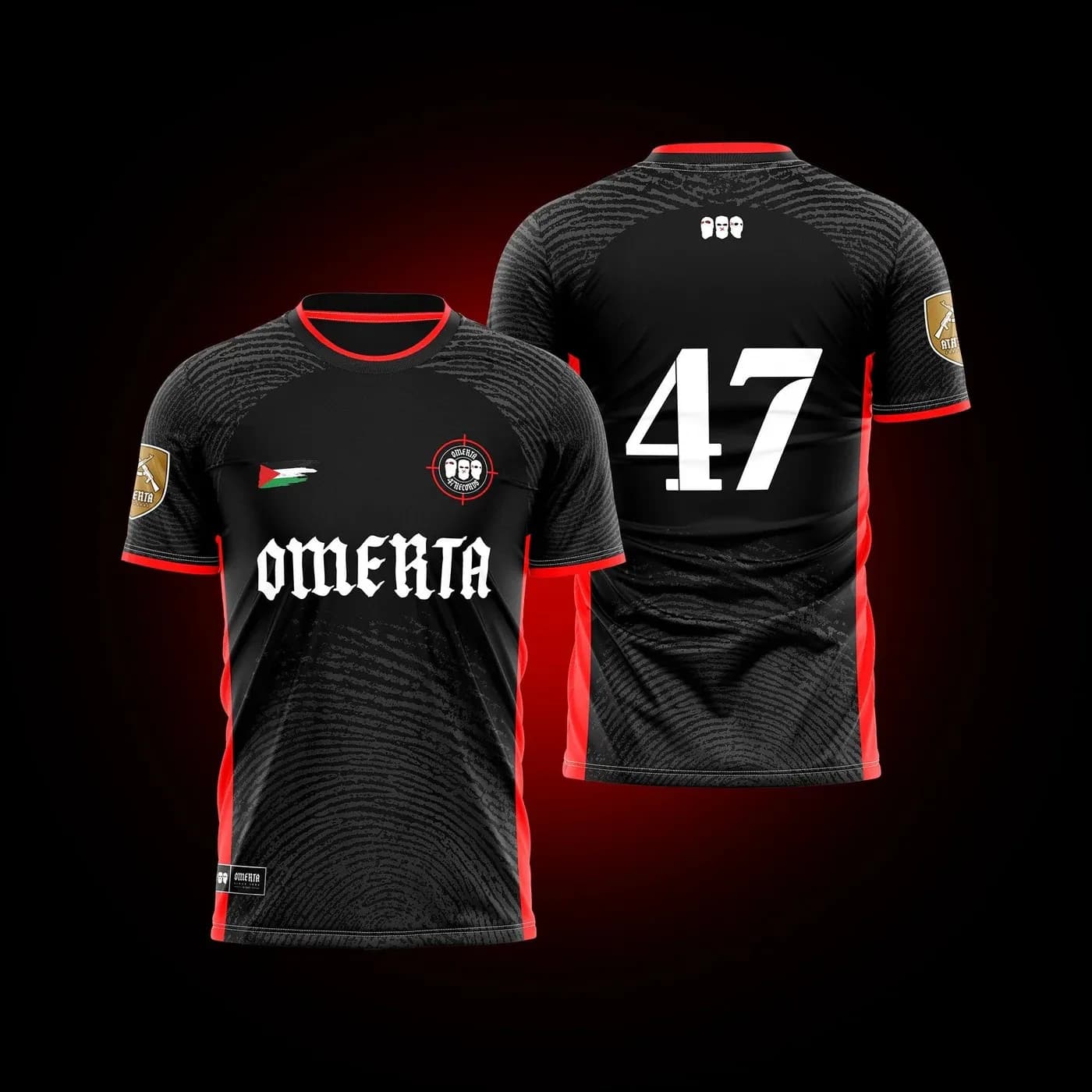 OMERTA 47 Fans Summer 3D Print Breathable Jersey Men's Outdoor Sportwear Man Round Neck Short Sleeve Kids T-shirt