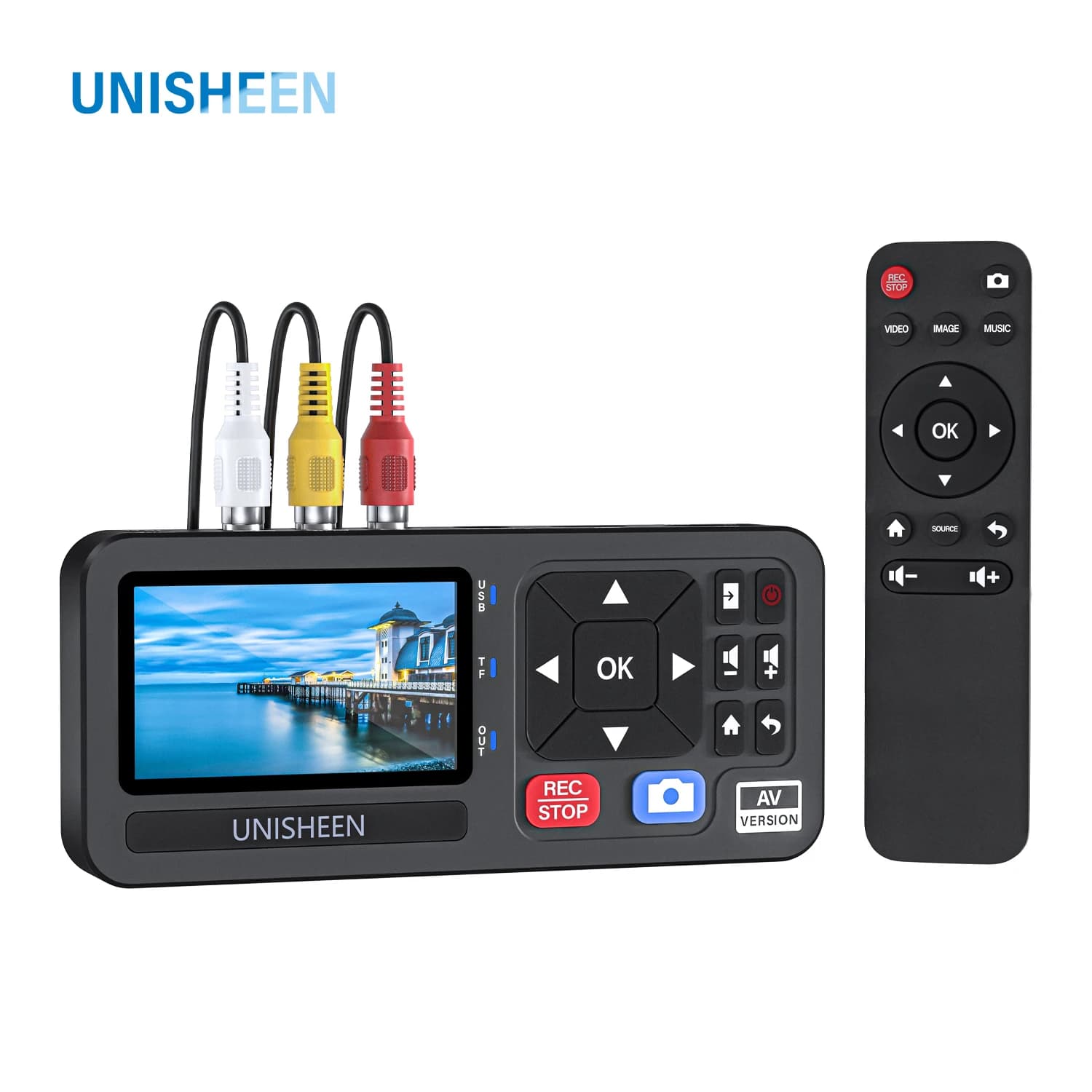 UNISHEEN UR230A Analog CVBS RCA SVideo Camera USB Tape VCR VHS Capture Card Box MP3 Video Recoder