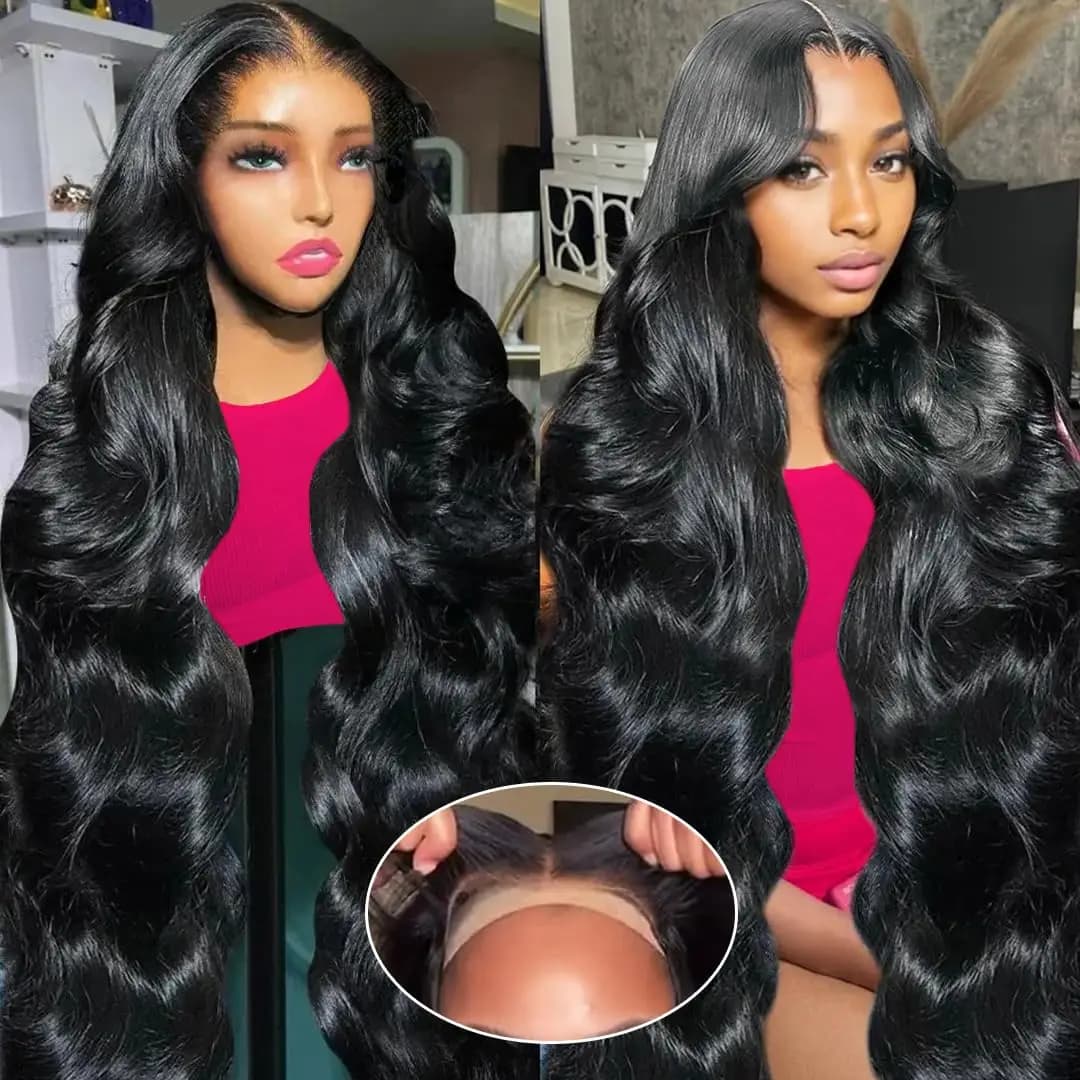 180 Density HD Transparent 13x6 Body Wave Lace Frontal Wig Human Hair 30 40 Inch 13x4 Lace Front Brazilian 5x5 Closure Glueless