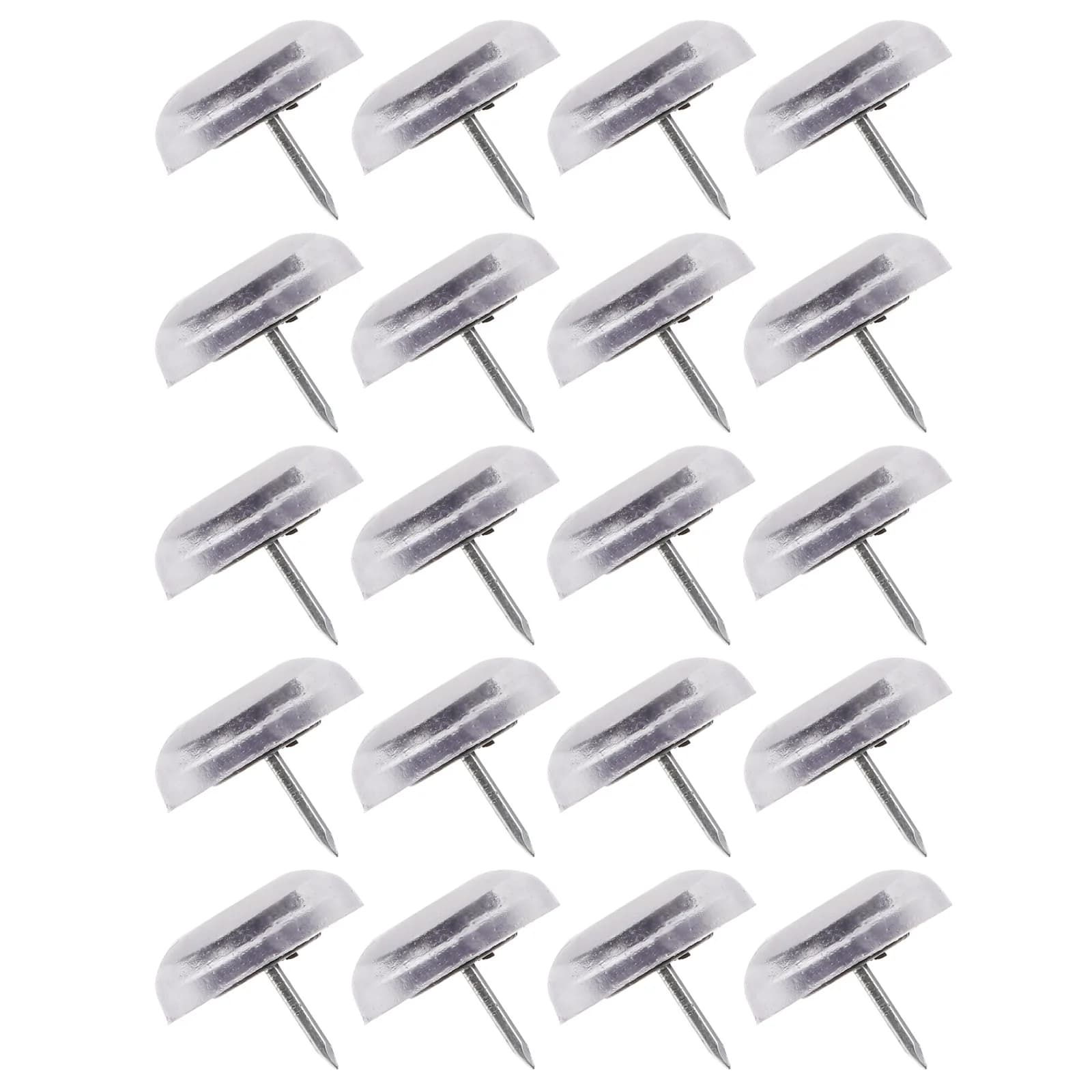 20pcs Furniture Sliders Silicone Table Chair Tack Round Nail On Sliding Feet Table Leg Pad Floor Protector Mute Chair Feet Cover