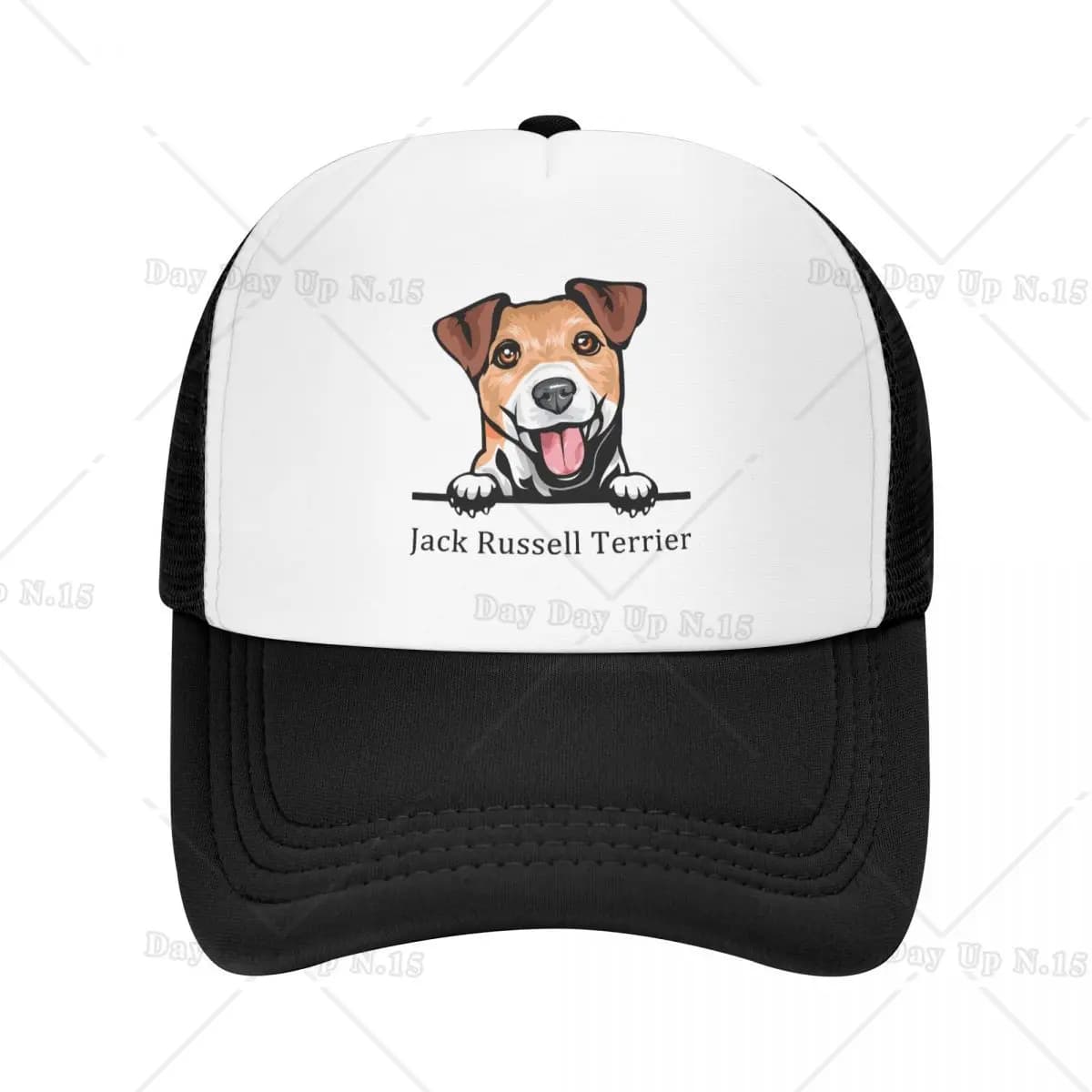 Peeking Dog Jack Russell Terrier Trucker Hat for Men Women Adjustable Adult Pet Animal Baseball Cap Summer Hats Snapback Caps