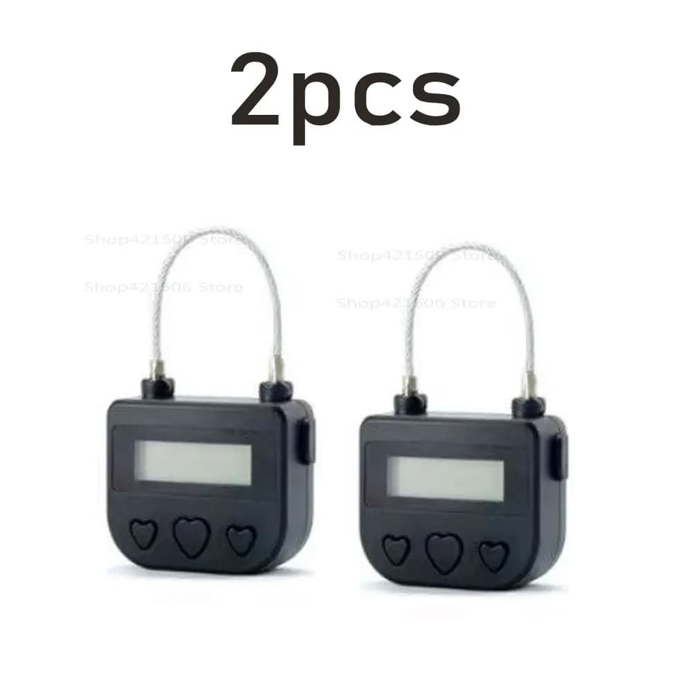 Timer Lock USB LCD Display Electronic Rechargeable Timer Multi-Function Padlock White