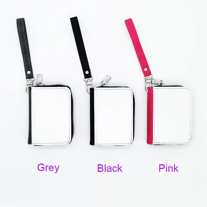 New Heat Sublimation Leather PU Blank Purse Thermal Transfer Blank For DIY Printing Small Purse Holiday Gift