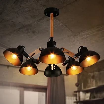 American Style Country Living Room Luminaire Plafonnier Creative Restaurant Fixtures Nordic Wood Art Ceiling Lights