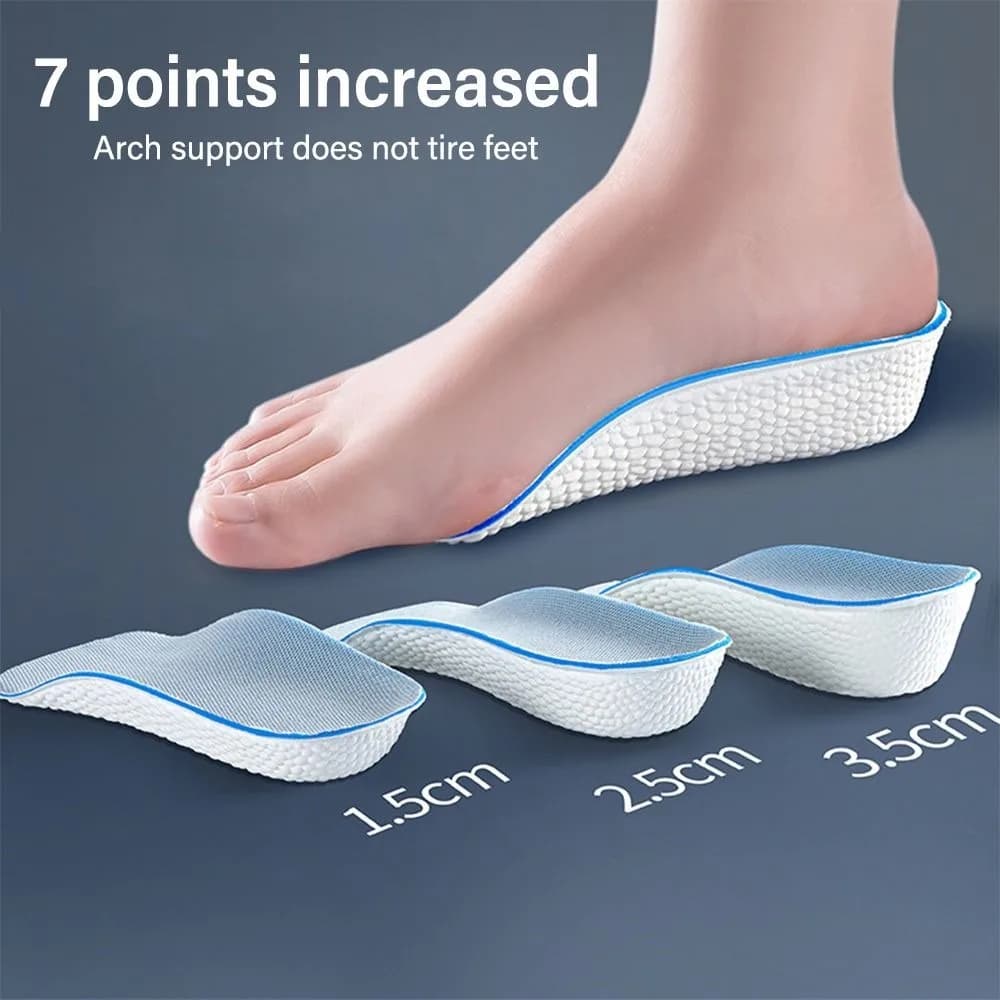 Arch support Invisible height Insole New Durable Convenient to Use Half Insole Breathable Increasing Half Insole for Men Women
