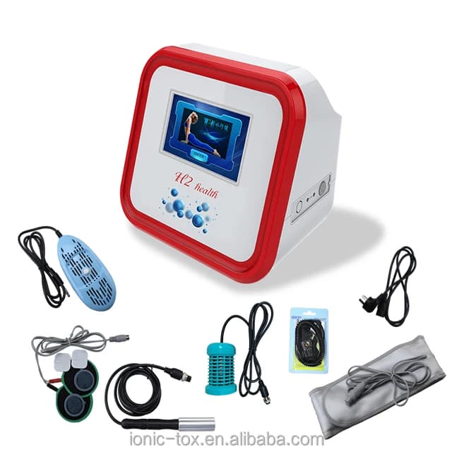 New Touch Control H2 Health Detox foot spa with both hydrogen generator and new green array, far infrared belt, T.E.N.S massage
